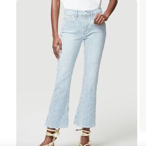 Frame Denim Engineer Stripe Crop Mini-Boot cut jeans in Normandie size 28